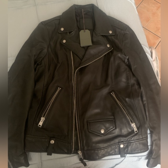 AllSaints “Milo” Authentic Leather Biker Jacket